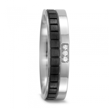 Titan Carbon Ring mit Brillant 573675